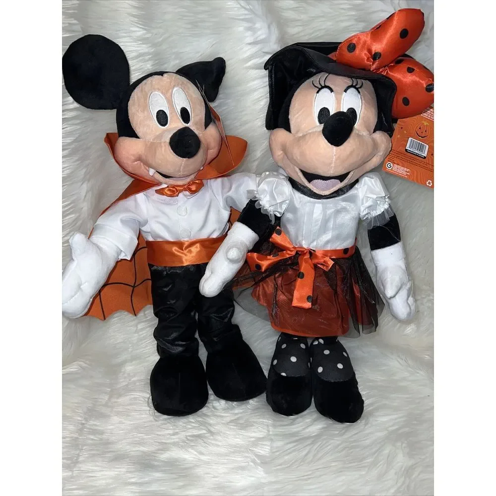 Disney's Mickey And Minnie Mouse Greeters Vampire and Witch‎ Halloween New
